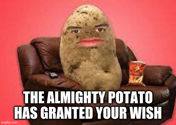 THE ALMIGHTY POTATO HAS GRANTED YOUR WISH | made w/ Imgflip meme maker