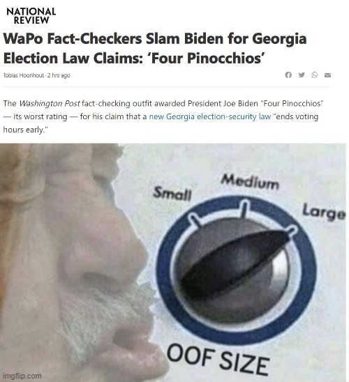 That is a massive blow for Biden | image tagged in oof size large,biden | made w/ Imgflip meme maker