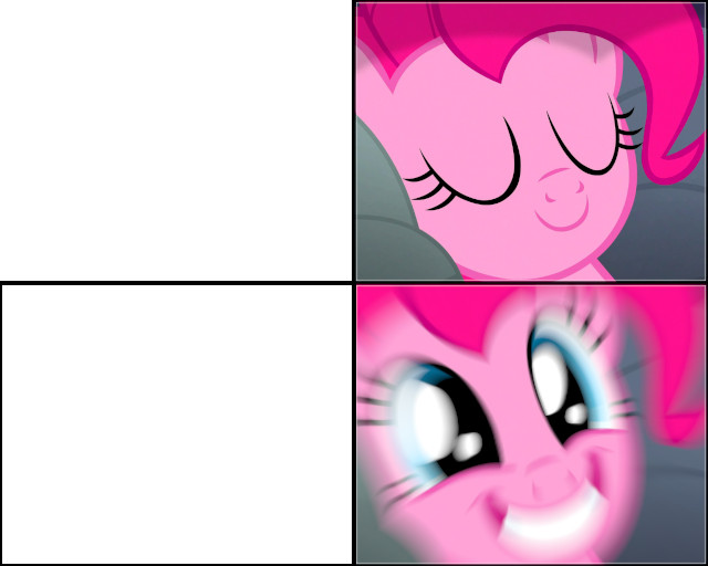 Pinkie Pie wakes up Blank Meme Template