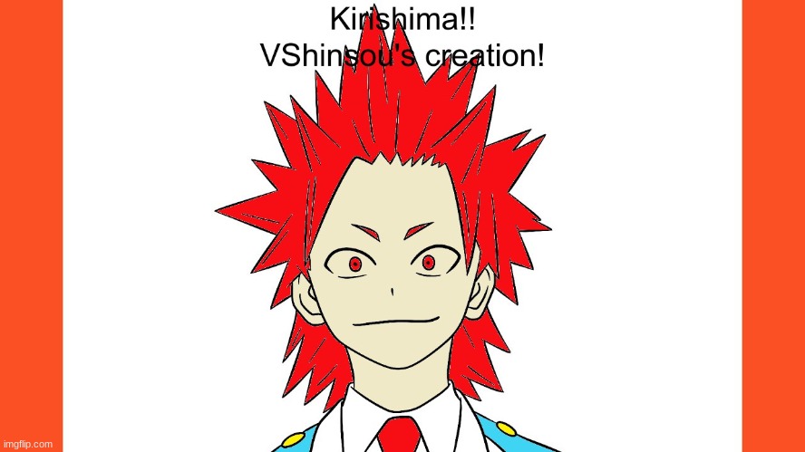 For Kirishima...I drew you | image tagged in anime,my hero academia | made w/ Imgflip meme maker