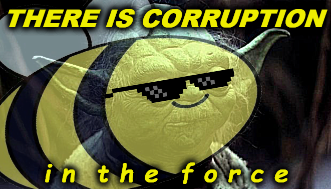 High Quality Beez Yoda there is corruption in the force Blank Meme Template