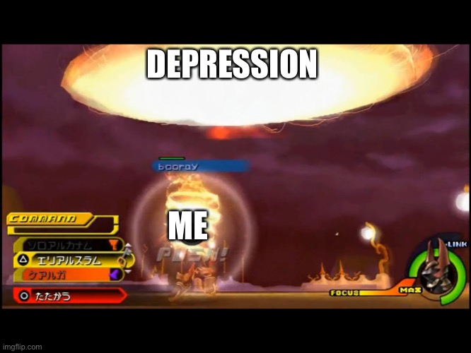 Terra’s end | DEPRESSION; ME | image tagged in terra s end,new template | made w/ Imgflip meme maker