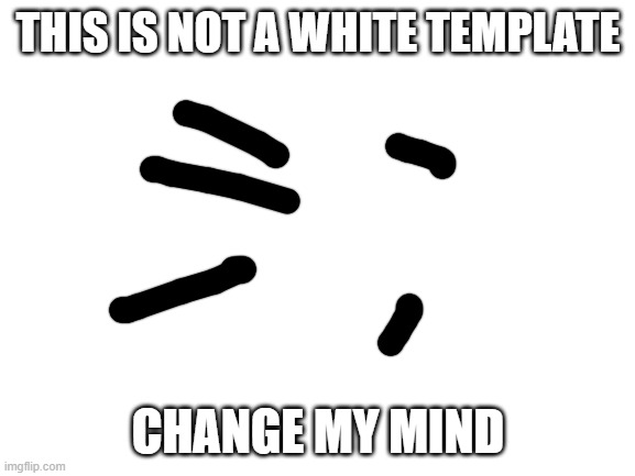 Change My Mind | THIS IS NOT A WHITE TEMPLATE; CHANGE MY MIND | image tagged in blank white template,change my mind,pee pee poo poo,gay | made w/ Imgflip meme maker