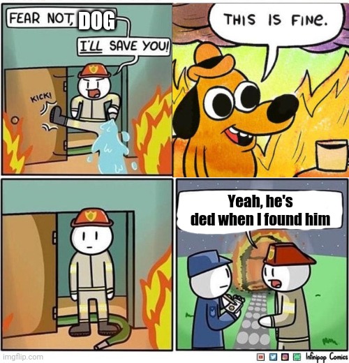 Image tagged in this is fine dog - Imgflip