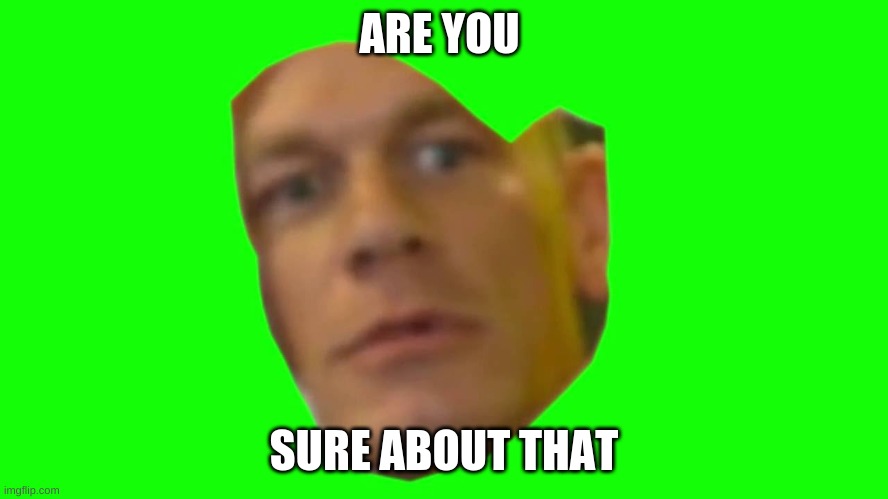 Are you sure about that? (Cena) | ARE YOU SURE ABOUT THAT | image tagged in are you sure about that cena | made w/ Imgflip meme maker