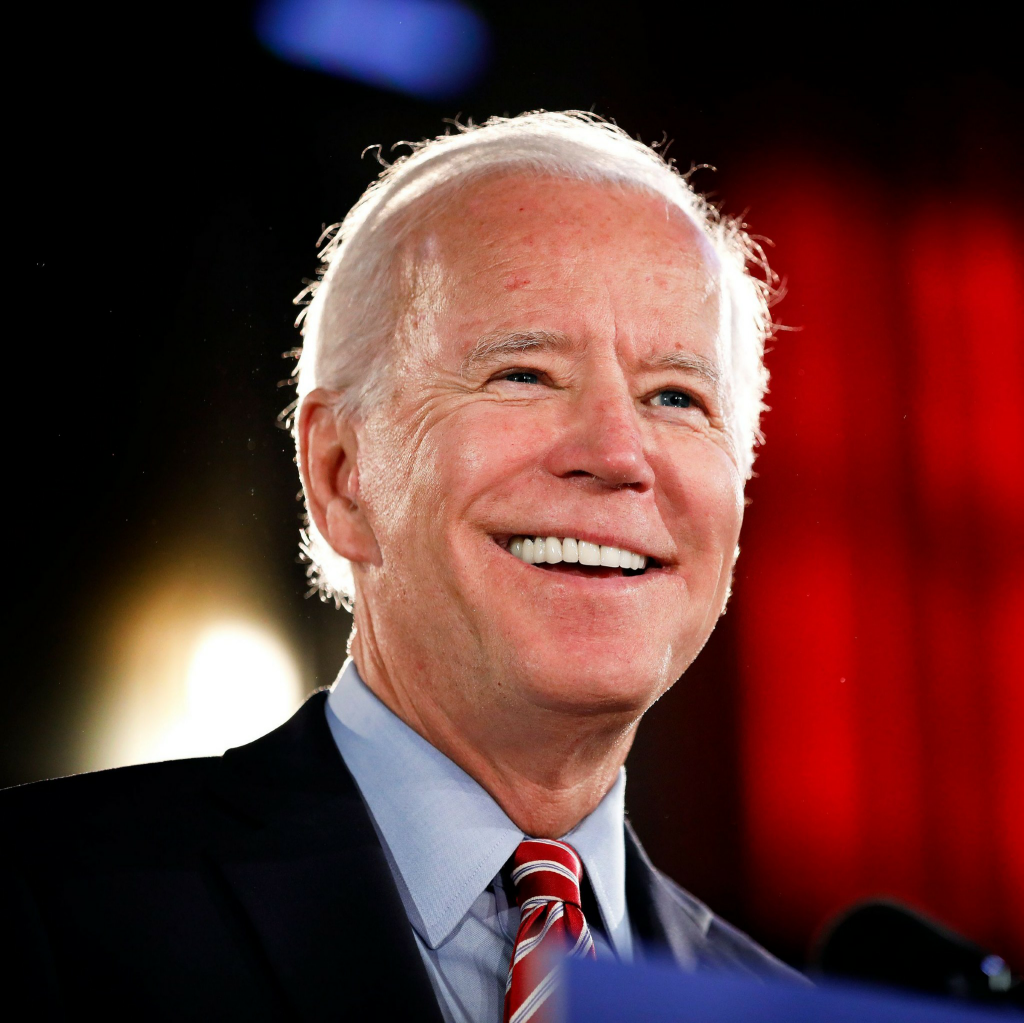 Joe Biden dumb looking smile 1 Blank Meme Template