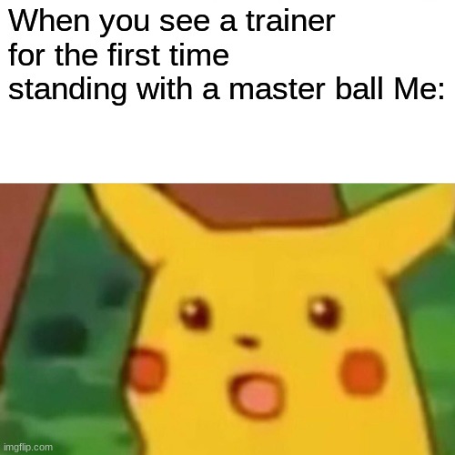 why me | When you see a trainer for the first time standing with a master ball Me: | image tagged in my life is a lie,why me | made w/ Imgflip meme maker