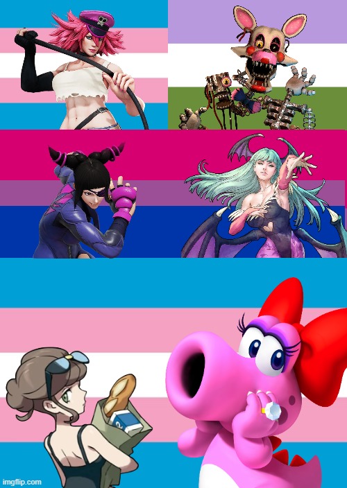 Just a bunch of lgbt video game characters | image tagged in gaming,video games,lgbt,transgender,bisexual | made w/ Imgflip meme maker