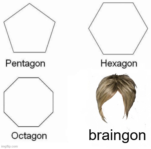 where is the brain | braingon | image tagged in memes,pentagon hexagon octagon | made w/ Imgflip meme maker