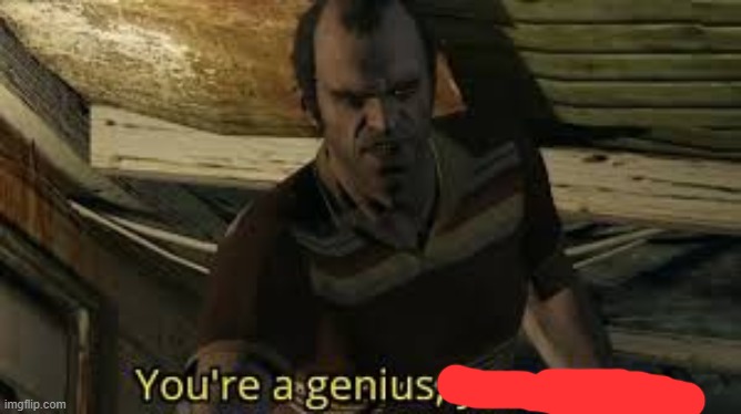 You're a genius, you moron | image tagged in you're a genius you moron | made w/ Imgflip meme maker