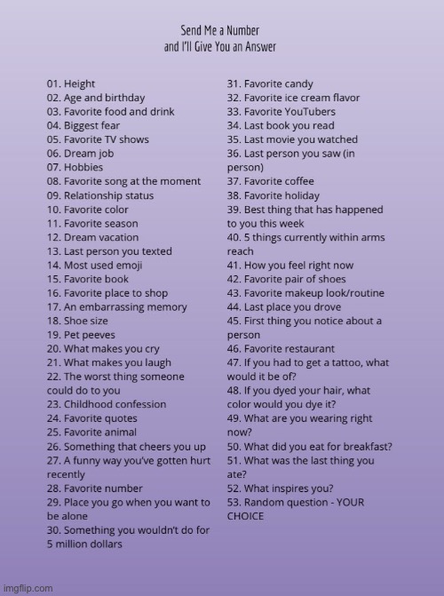 Inspired by Picciona | image tagged in send me a number | made w/ Imgflip meme maker