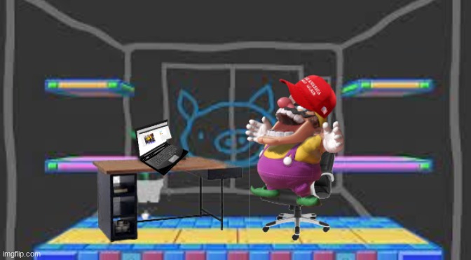 wario becomes a republican and dies of laughter on the politics stream.mp3 | image tagged in wario,wario dies,maga,politics | made w/ Imgflip meme maker