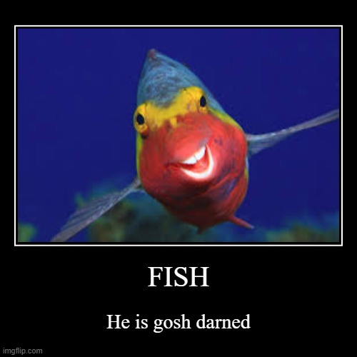 Fishy | image tagged in funny,demotivationals | made w/ Imgflip demotivational maker