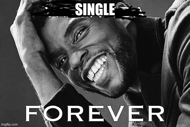 I thought this might be used idk | SINGLE | image tagged in wakanda forever r i p chadwick boseman | made w/ Imgflip meme maker