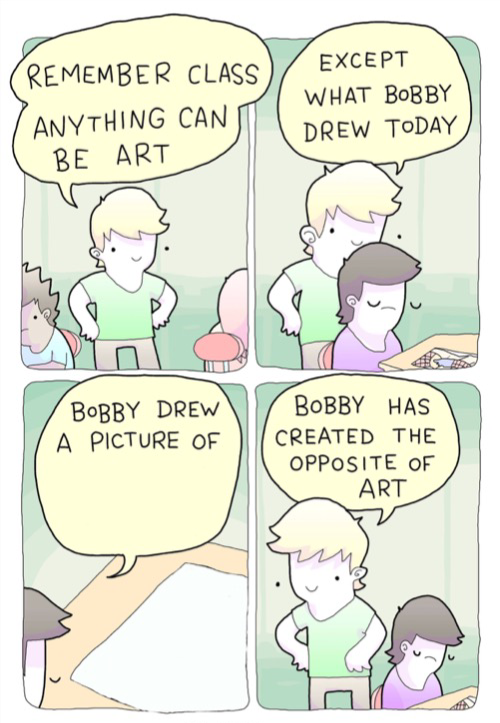 High Quality Bobby created the opposite of art Blank Meme Template