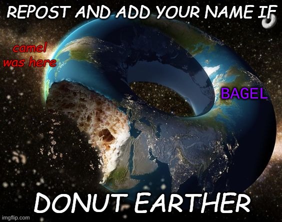 DONUT EARTH FOR LYFEEEEEE | BAGEL | made w/ Imgflip meme maker