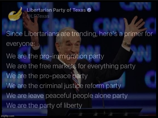 High Quality Libertarian Party of Texas Blank Meme Template