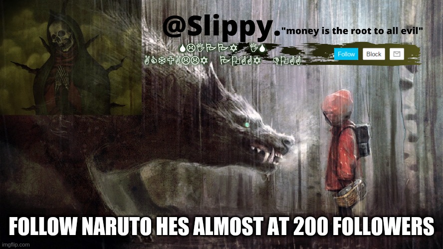 "epic face reveal my bro" | FOLLOW NARUTO HES ALMOST AT 200 FOLLOWERS | image tagged in slippy template 1 | made w/ Imgflip meme maker