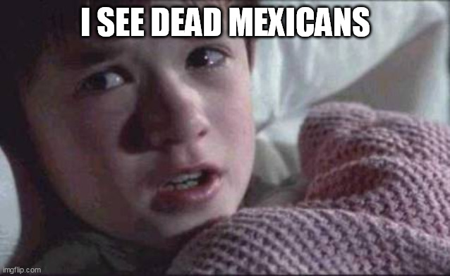 I See Dead People | I SEE DEAD MEXICANS | image tagged in memes,i see dead people | made w/ Imgflip meme maker