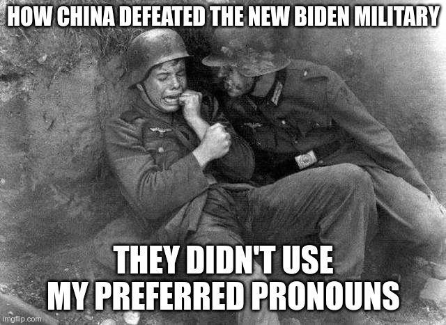 Defending freedom requires the strong, not the weak. | HOW CHINA DEFEATED THE NEW BIDEN MILITARY; THEY DIDN'T USE MY PREFERRED PRONOUNS | image tagged in special snowflake,hurt feelings,military | made w/ Imgflip meme maker