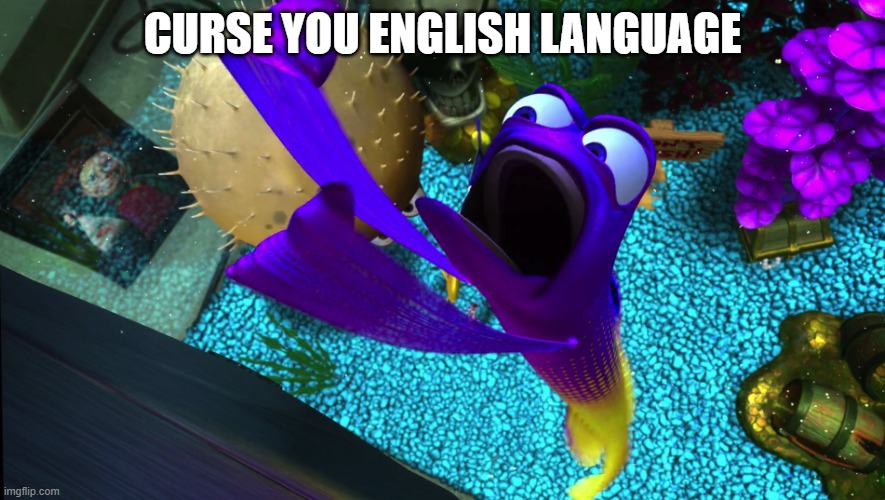 Curse you | CURSE YOU ENGLISH LANGUAGE | image tagged in curse you | made w/ Imgflip meme maker