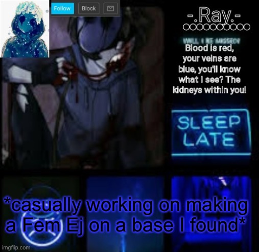 Ty lil_tot ^^ ej temp | *casually working on making a Fem Ej on a base I found* | image tagged in ty lil_tot ej temp | made w/ Imgflip meme maker