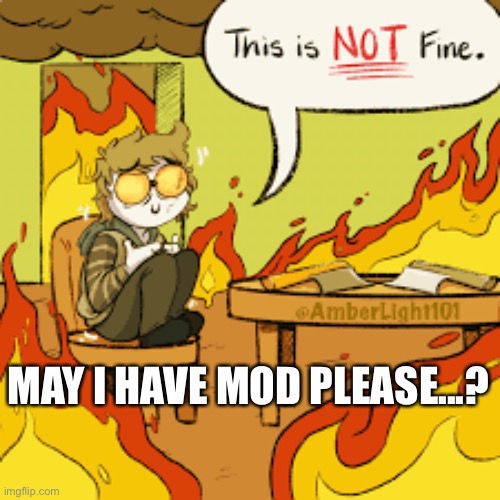 This is NOT fine Toby version | MAY I HAVE MOD PLEASE...? | image tagged in this is not fine toby version | made w/ Imgflip meme maker