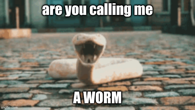 are you calling me A WORM | made w/ Imgflip meme maker