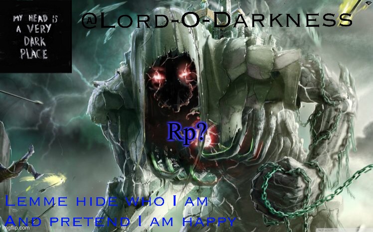 Lord-O-Darkness announcement | Rp? | image tagged in lord-o-darkness announcement | made w/ Imgflip meme maker