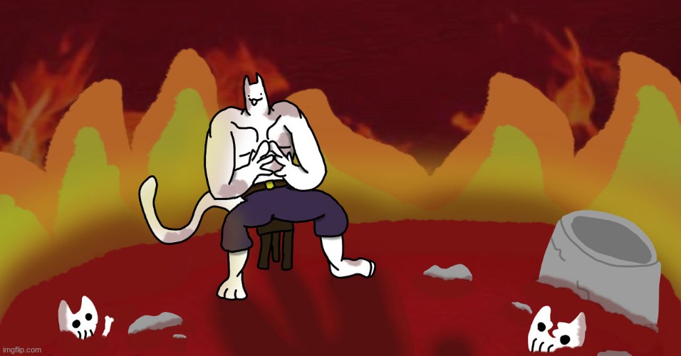 Jonathan, destroyer of souls (joke art) | image tagged in cats,drawing,art | made w/ Imgflip meme maker