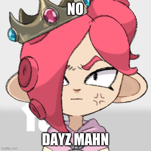 angry PearlFan23 as a Octoling | NO DAYZ MAHN | image tagged in angry pearlfan23 as a octoling | made w/ Imgflip meme maker