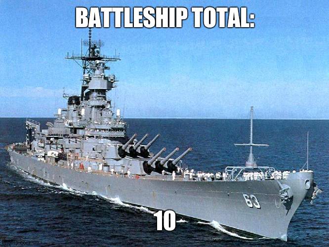 When do we work on tanks? | BATTLESHIP TOTAL:; 10 | image tagged in battleship,war | made w/ Imgflip meme maker