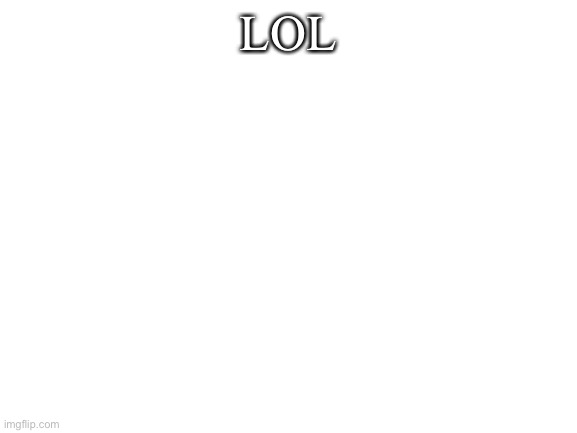 Blank White Template | LOL | image tagged in blank white template | made w/ Imgflip meme maker