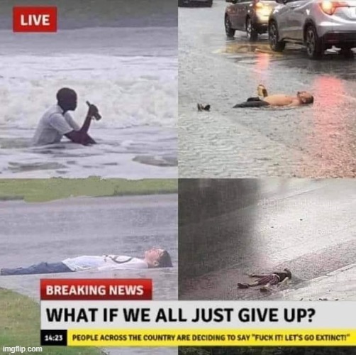 live from everywhere | image tagged in what if we all just give up,repost,give up,i give up,no no he's got a point,breaking news | made w/ Imgflip meme maker