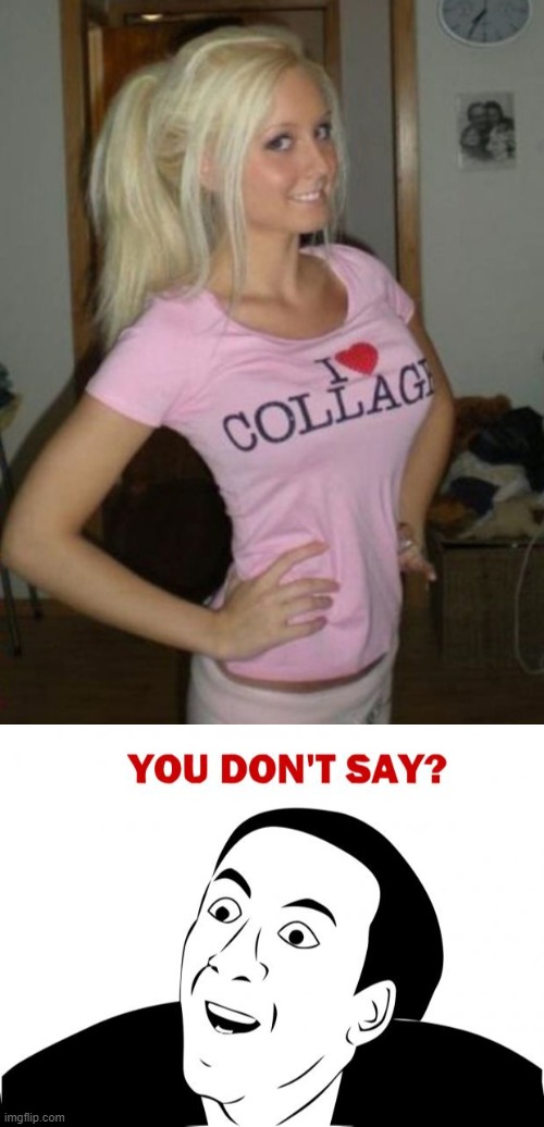 Collage not college | image tagged in memes,you don't say | made w/ Imgflip meme maker