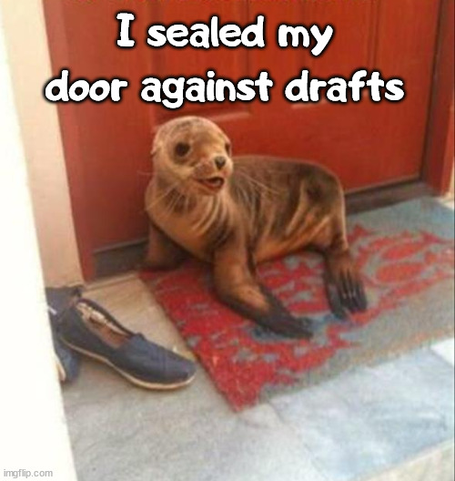 I sealed my door against drafts | image tagged in eye roll | made w/ Imgflip meme maker