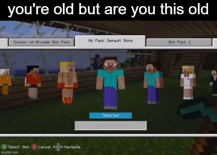 who miss those days | you're old but are you this old | image tagged in memes,minecraft | made w/ Imgflip meme maker