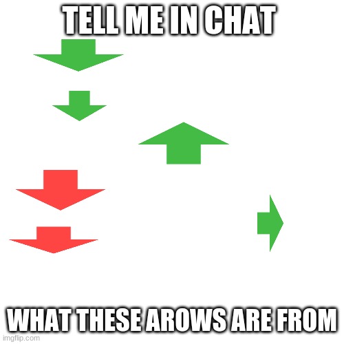 Blank Transparent Square Meme | TELL ME IN CHAT; WHAT THESE AROWS ARE FROM | image tagged in memes,blank transparent square | made w/ Imgflip meme maker