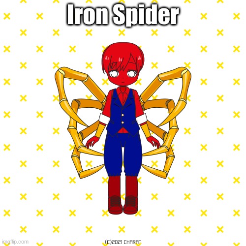 Iron Spider | image tagged in charat,spiderman,iron spider | made w/ Imgflip meme maker