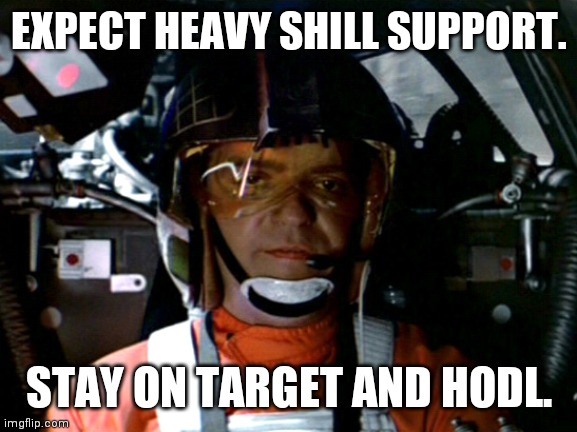 Stay On Target | EXPECT HEAVY SHILL SUPPORT. STAY ON TARGET AND HODL. | image tagged in stay on target,GME | made w/ Imgflip meme maker