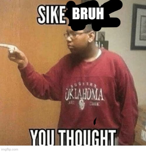 Sike you thought | BRUH | image tagged in sike you thought | made w/ Imgflip meme maker