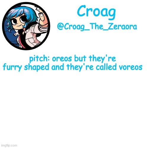 ramona template | pitch: oreos but they're furry shaped and they're called voreos | image tagged in ramona template | made w/ Imgflip meme maker