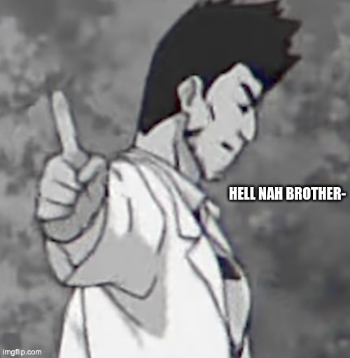 Isshin Hell Nah brother | image tagged in isshin hell nah brother | made w/ Imgflip meme maker