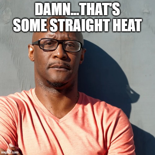 Say what? | DAMN...THAT'S SOME STRAIGHT HEAT | image tagged in say what | made w/ Imgflip meme maker