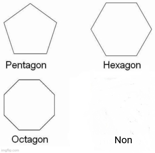 Pentagon Hexagon Octagon Meme | Non | image tagged in memes,pentagon hexagon octagon | made w/ Imgflip meme maker