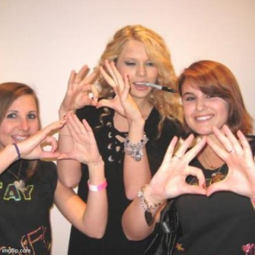 Taylor Swift throwing gang signs Imgflip
