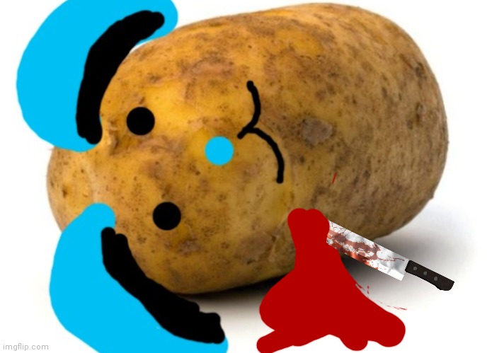 v i o l e n c e | image tagged in potatorabbit | made w/ Imgflip meme maker