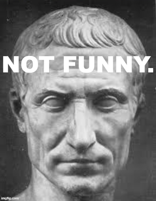 High Quality Julius Caesar not funny Blank Meme Template