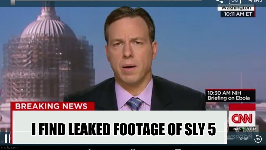 Link in desc | I FIND LEAKED FOOTAGE OF SLY 5 | image tagged in cnn breaking news template,april fools,sly cooper | made w/ Imgflip meme maker
