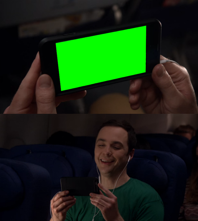 Sheldon Cooper laughing at his phone Blank Meme Template